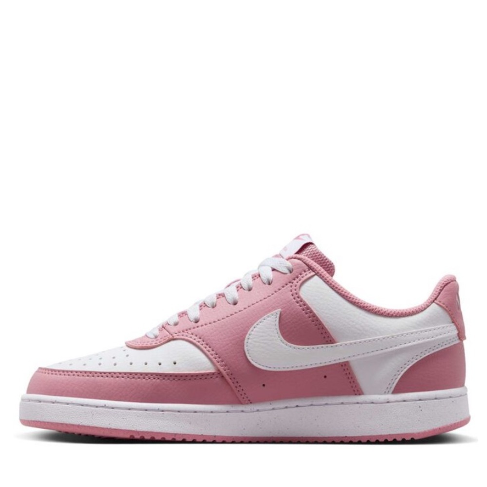 NWT!! Nike Women’s Pink and White Low-Top Swoosh Sneakers - Picture 3 of 7